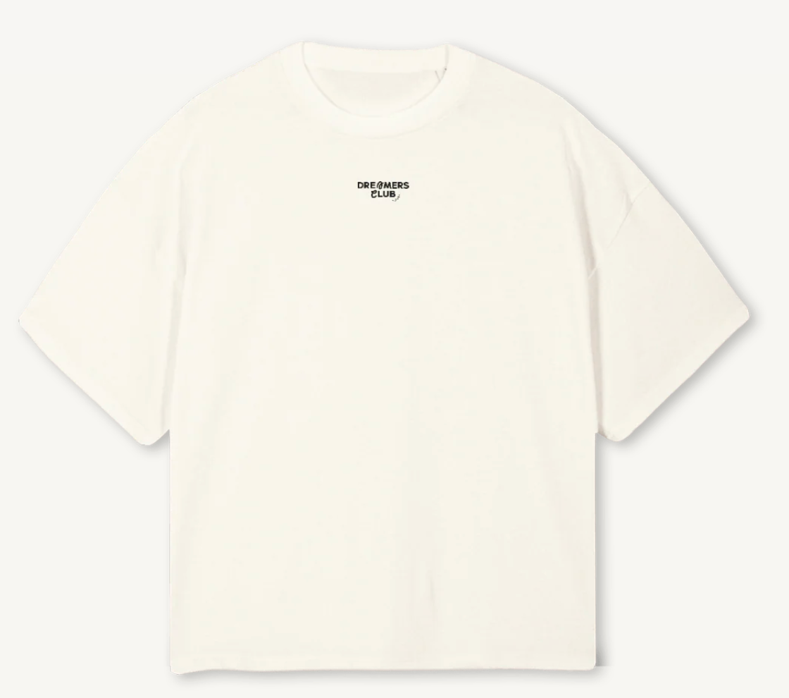DREAMERS CLUB OVERSIZED TEE — CREAM